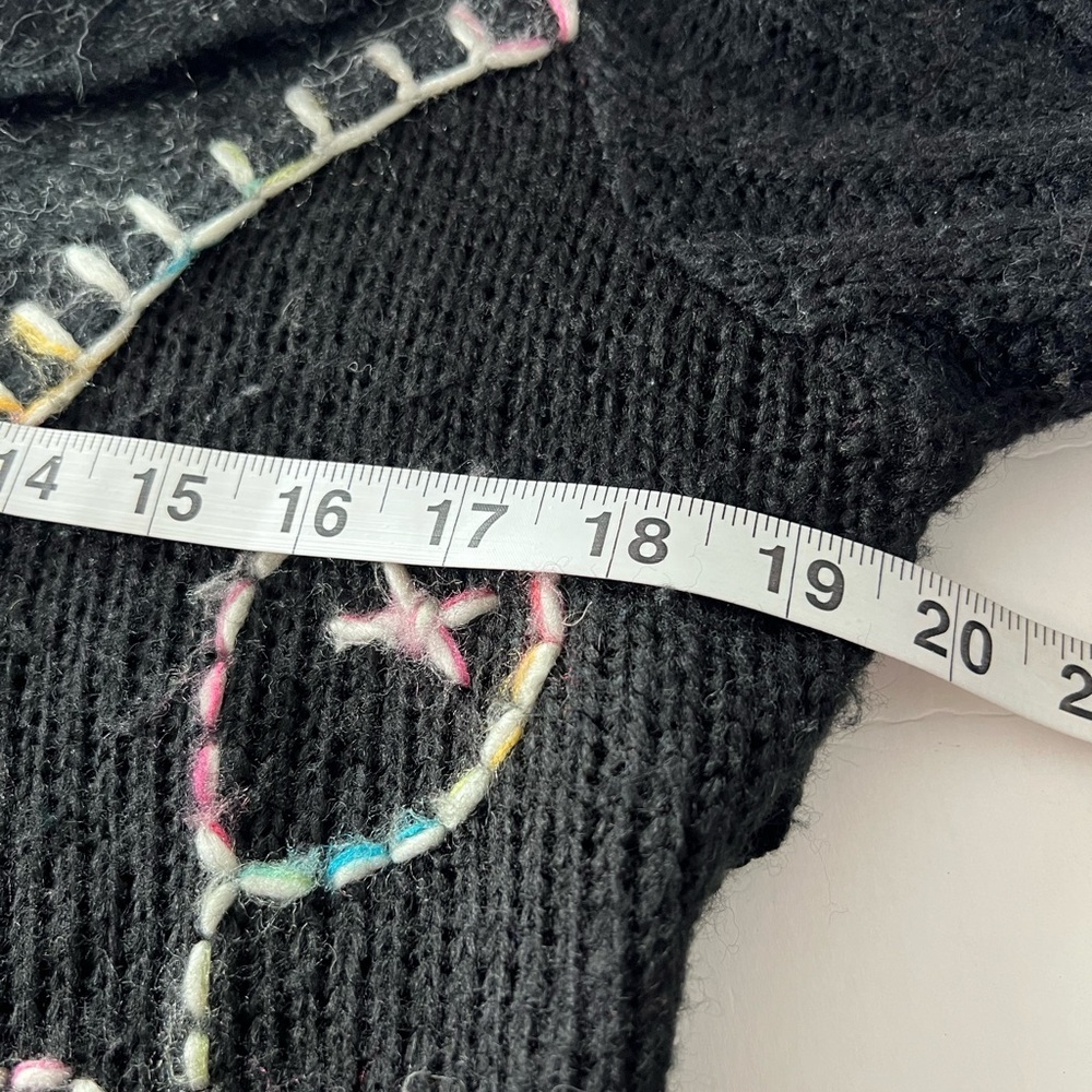Sioni Woman’s Cardigan Mohair Wool Blend Embroidered size Large - Picture 11 of 12